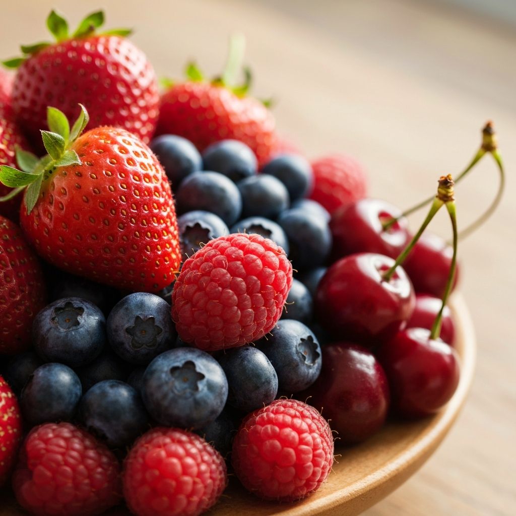 Fresh berries and natural fruits
